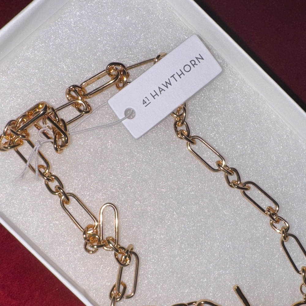 🆕 41 Hawthorn Pearl Link Pendant‎ Necklace Gold - Picture 3 of 4